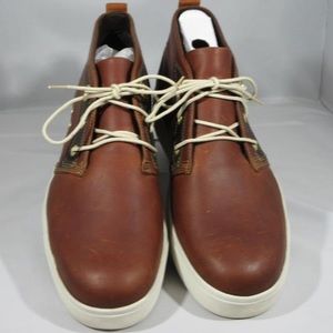 🆕Timberland Men’s Brown Leather Hi-Top Chukka 9.5